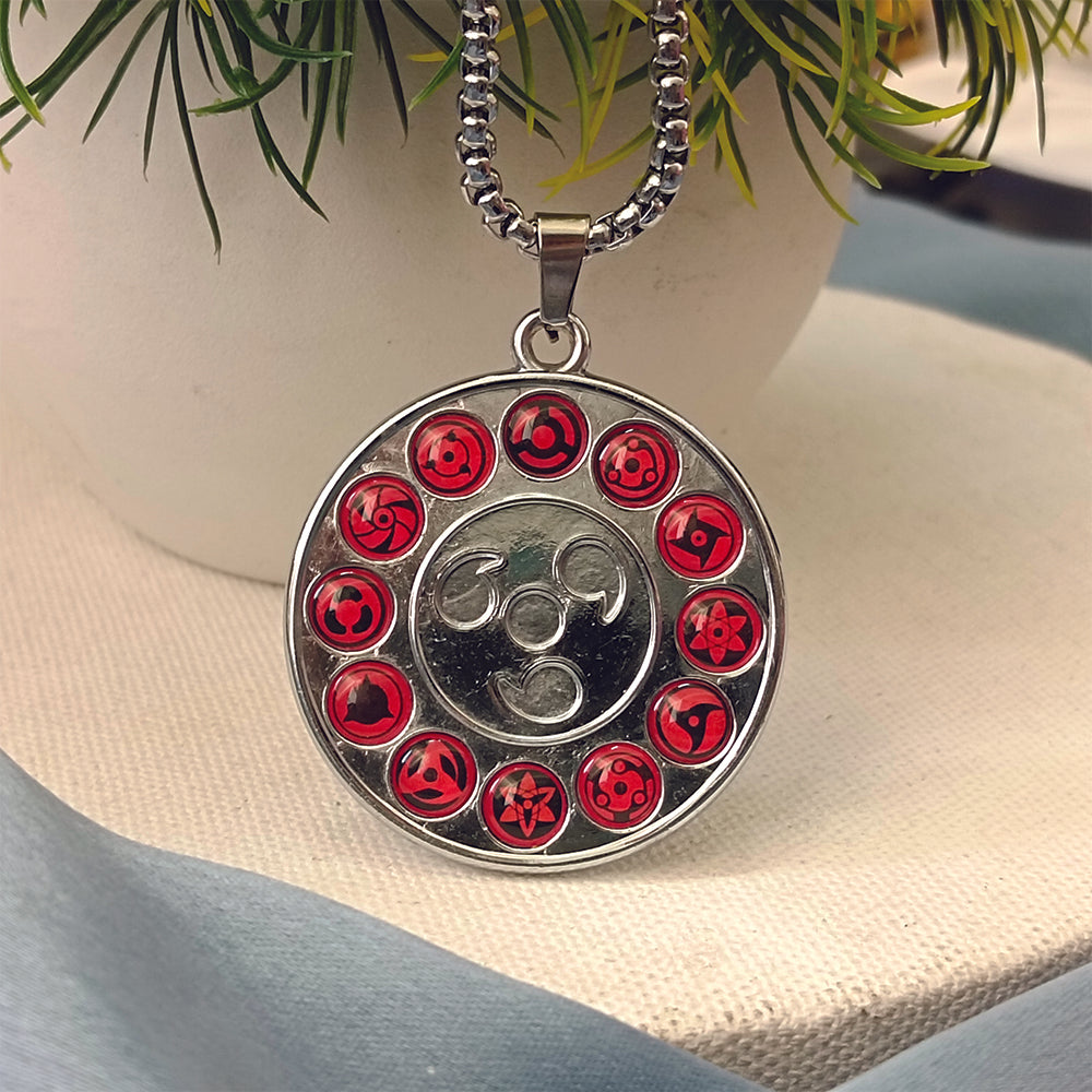 JewelMaze Uchiha Sharingan Pendant Necklace – Anime Collection