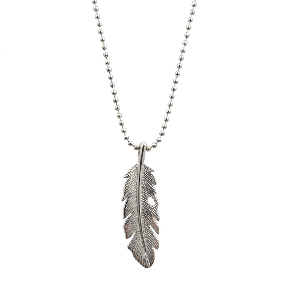 Jewelmaze Stylish Feather chain pendent for men