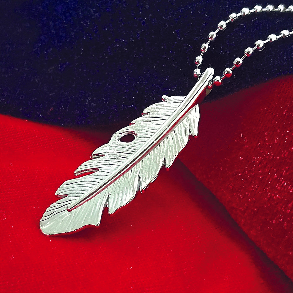 Jewelmaze Stylish Feather chain pendent for men