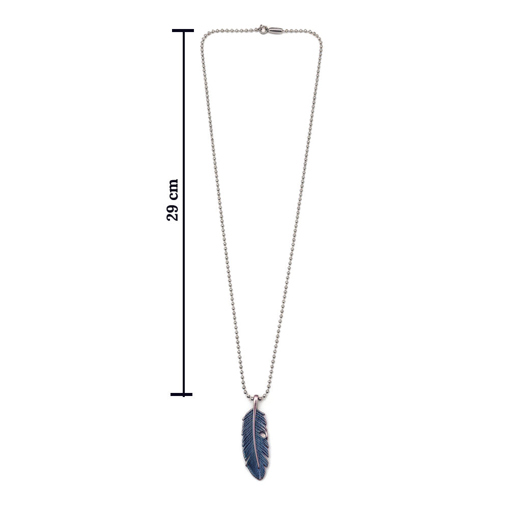 Jewelmaze Stylish Feather chain pendent for men