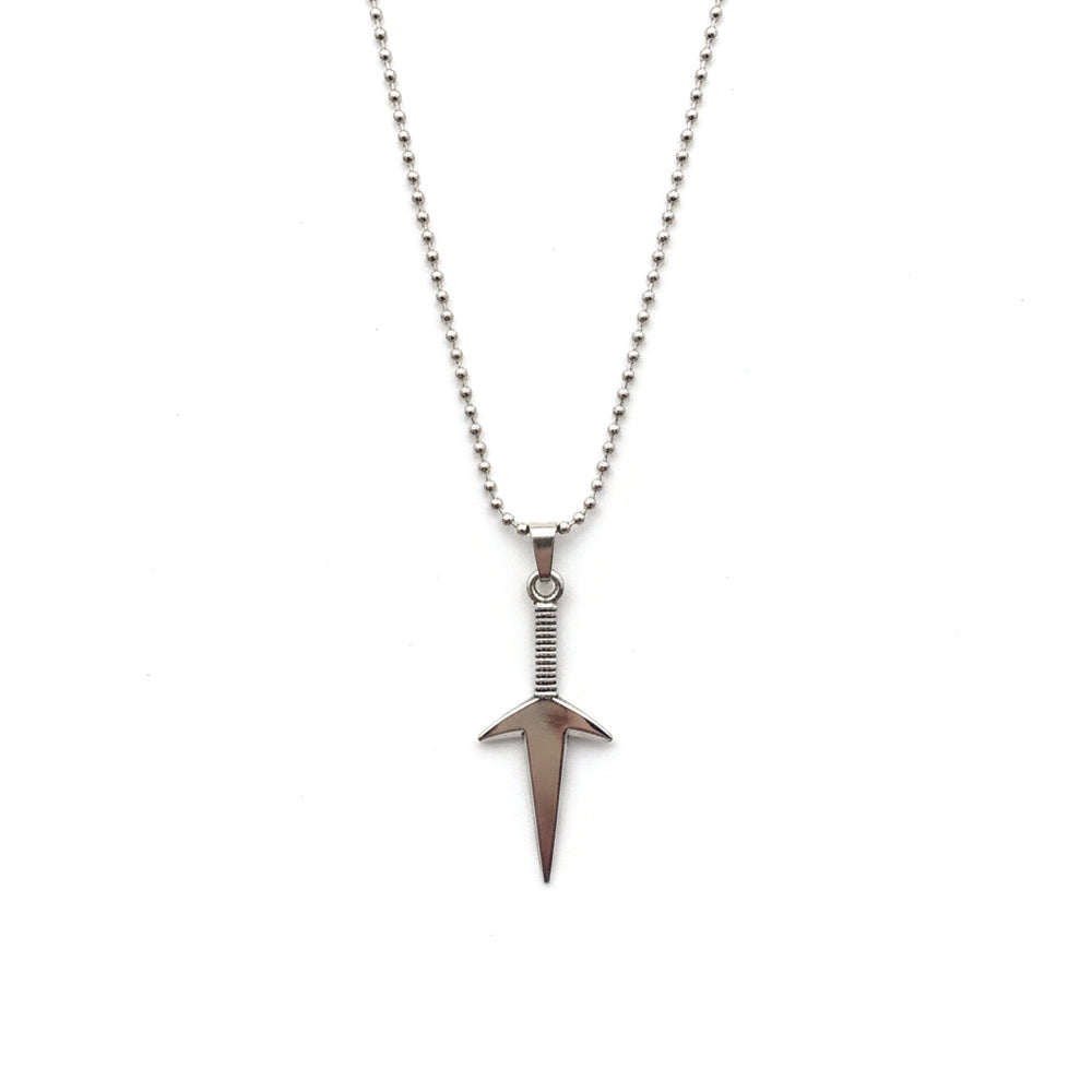 Jewelmaze Trendy Silver Tone Arrow Pendant Chain