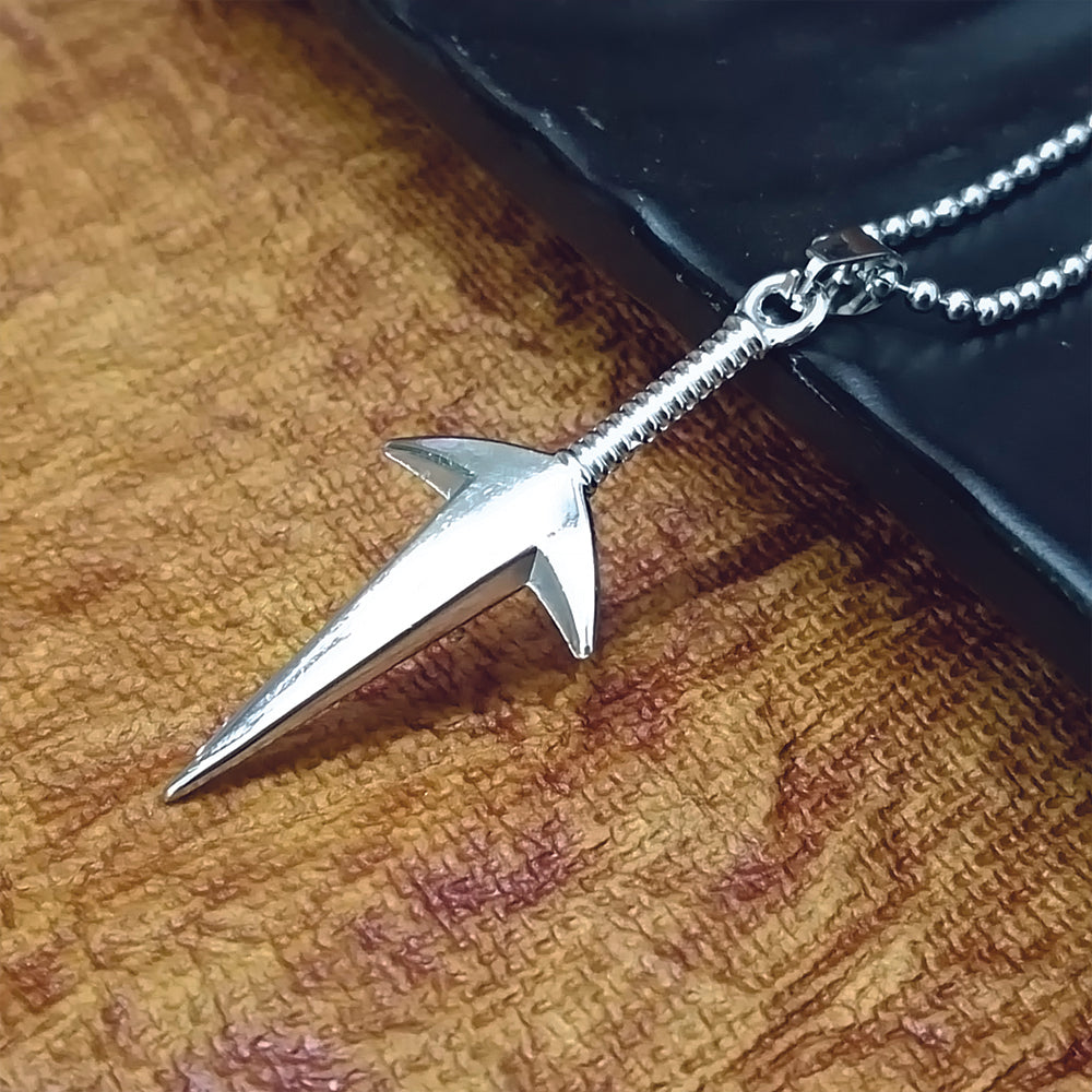 Jewelmaze Trendy Silver Tone Arrow Pendant Chain
