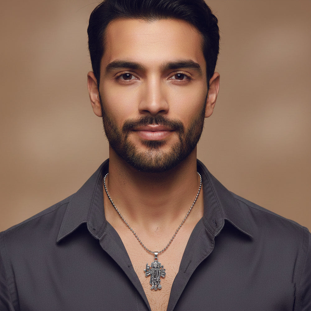 Jewelmaze Panchmukhi Hanuman Ji Divine Pendant with Chain