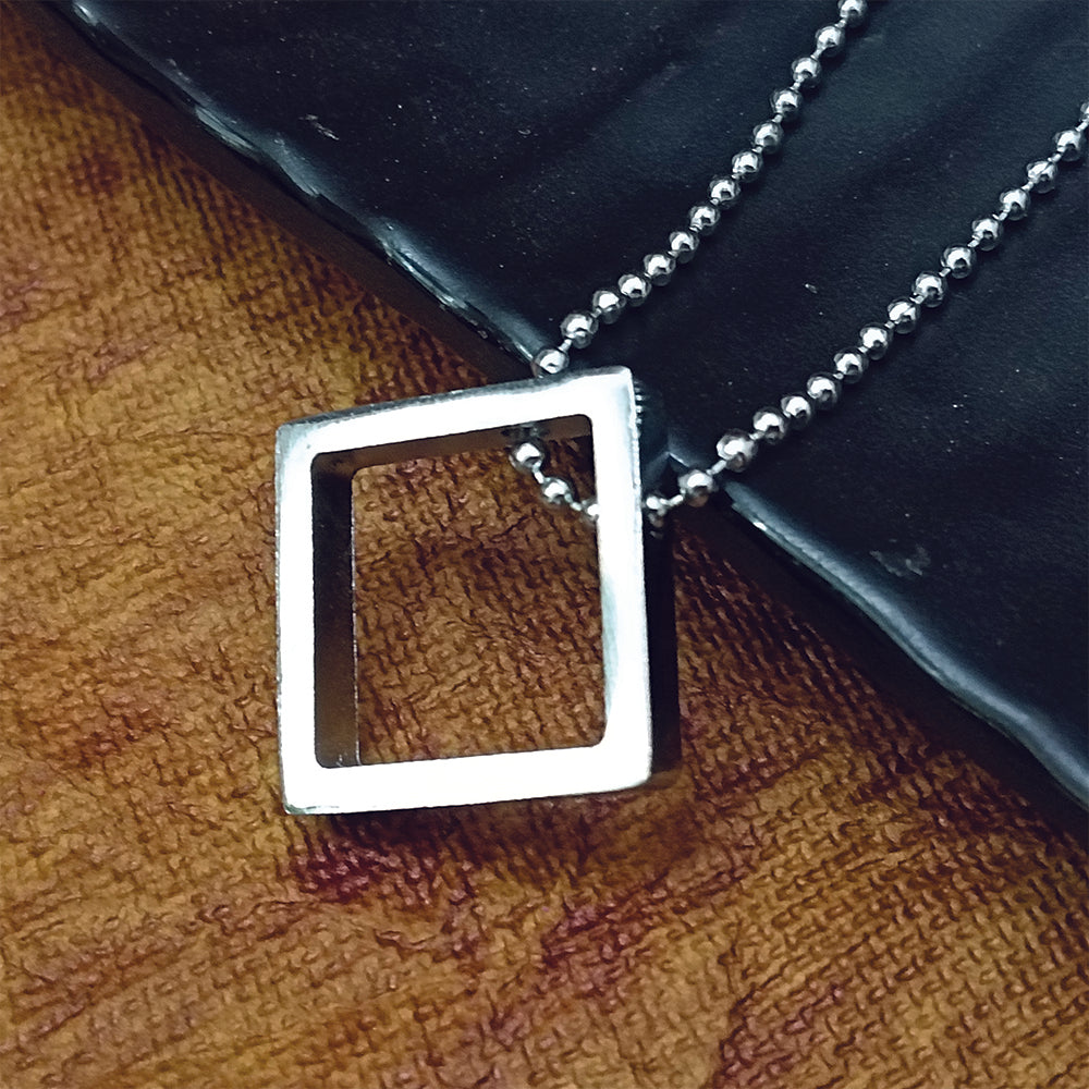 JewelMaze Stylish square motif chain pendent for Men's