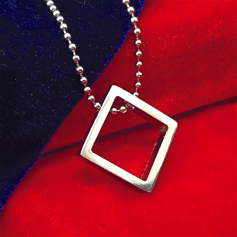JewelMaze Stylish square motif chain pendent for Men's