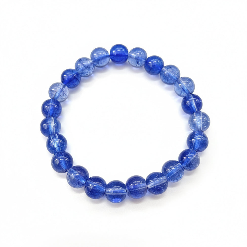 JewelMaze Adjustable Blue Beaded Wrist Bracelet