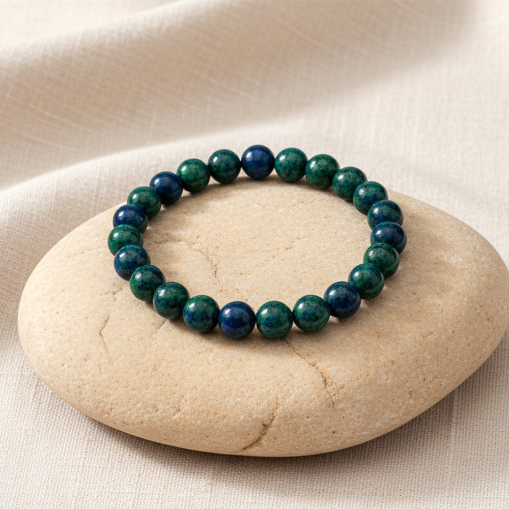 JewelMaze Azurite Natural Stone Bracelet For Encouraging Positivity