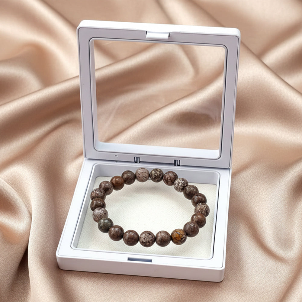 JewelMaze Jasper Natural Stone Bracelet For Strength & Courage