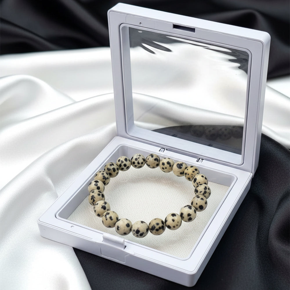 JewelMaze Dalmatian Jasper Natural Stone Bracelet