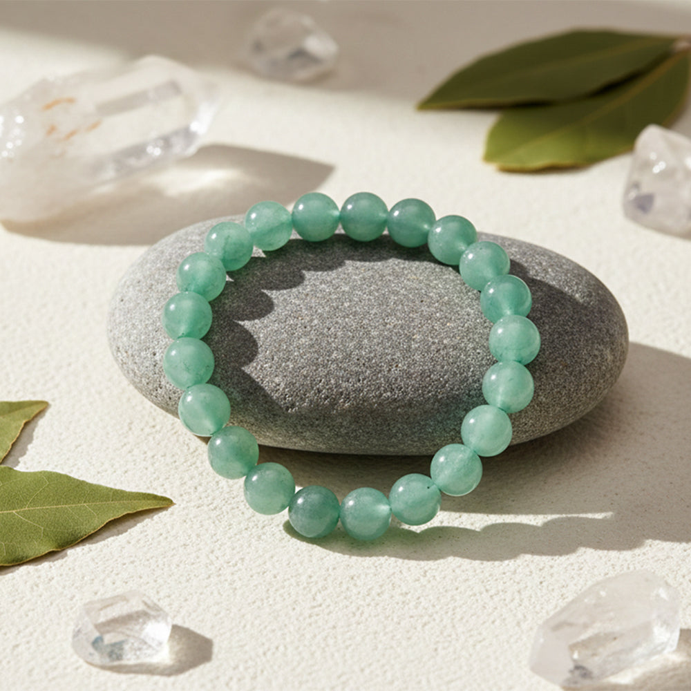JewelMaze Green Aventurine Natural Stone Bracelet