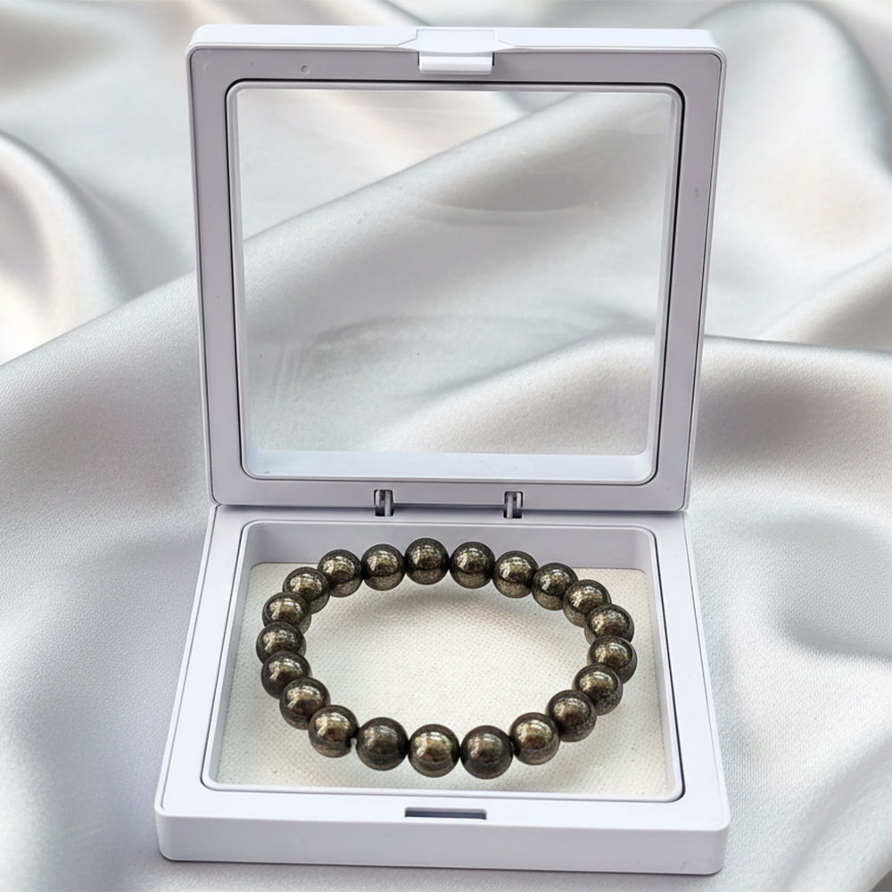 JewelMaze Pyrite Natural Stone Money Magnet Bracelet