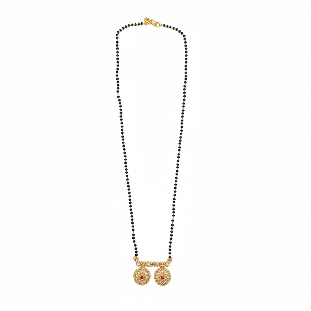 JewelMaze Lightweight Daily Wear Ad Mangalsutra with Stone Work