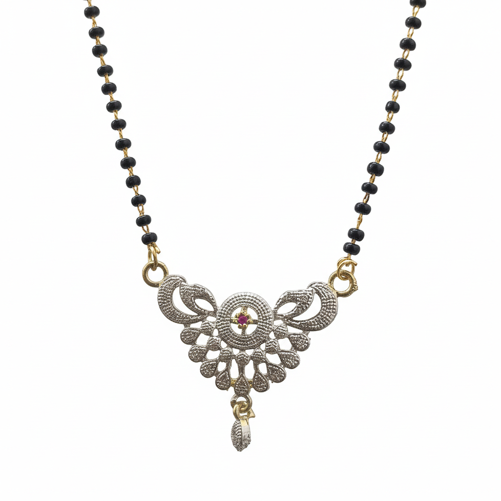 JewelMaze Modern Daily Wear Mangalsutra with Subtle Charm