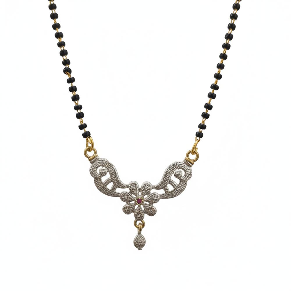 JewelMaze Modern Daily Wear Mangalsutra with Subtle Charm