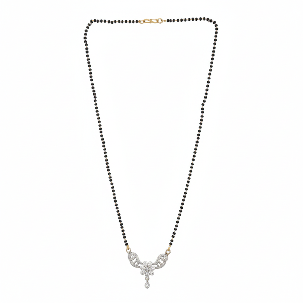 JewelMaze Modern Daily Wear Mangalsutra with Subtle Charm