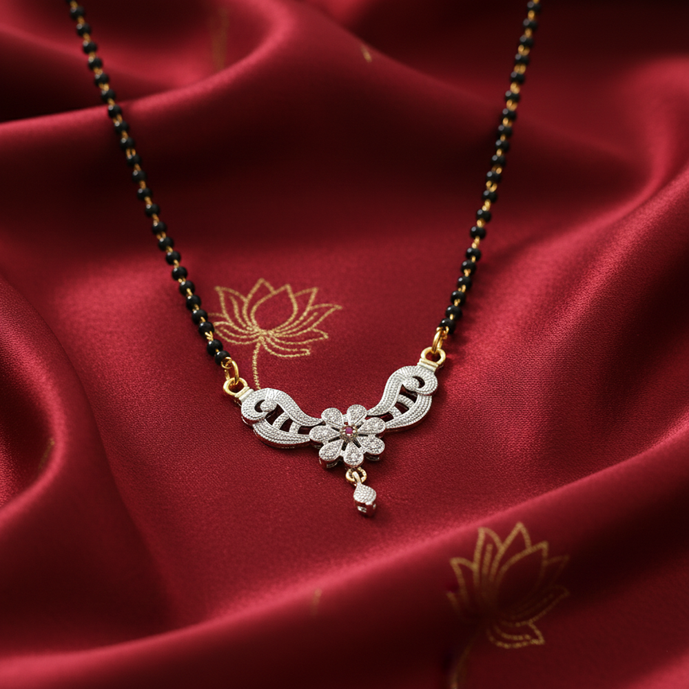 JewelMaze Modern Daily Wear Mangalsutra with Subtle Charm