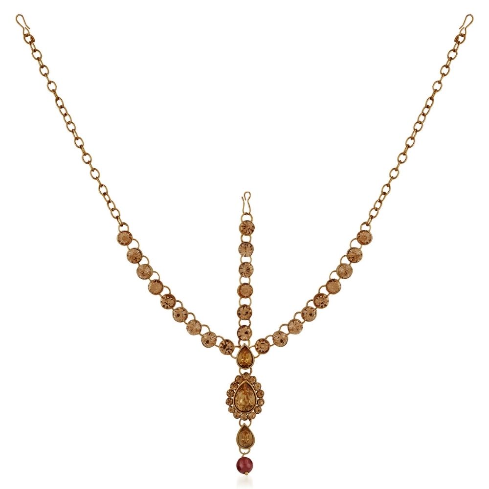 JewelMaze Premium Polki Kundan Multi-Layer Bridal Necklace Set
