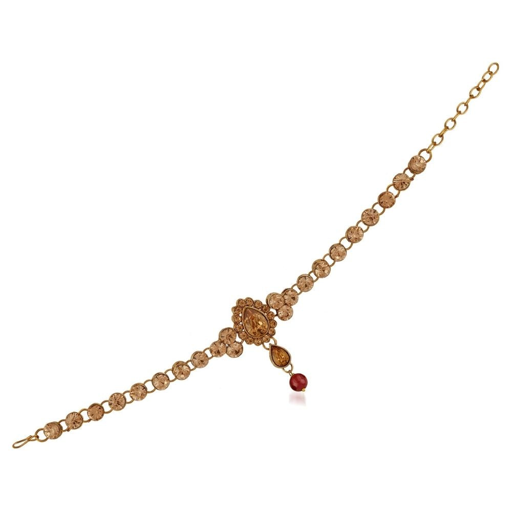 JewelMaze Premium Polki Kundan Multi-Layer Bridal Necklace Set