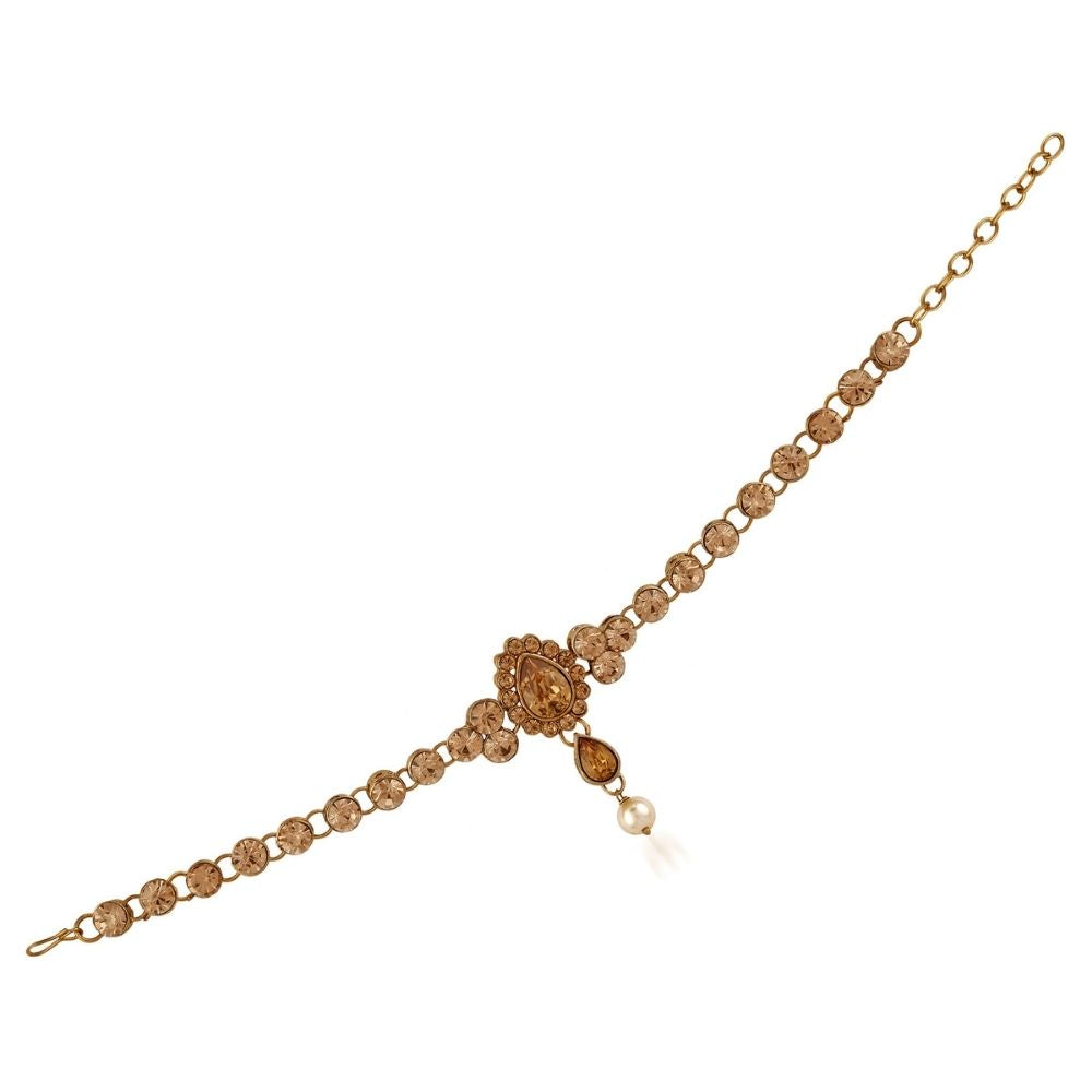 JewelMaze Premium Polki Kundan Multi-Layer Bridal Necklace Set