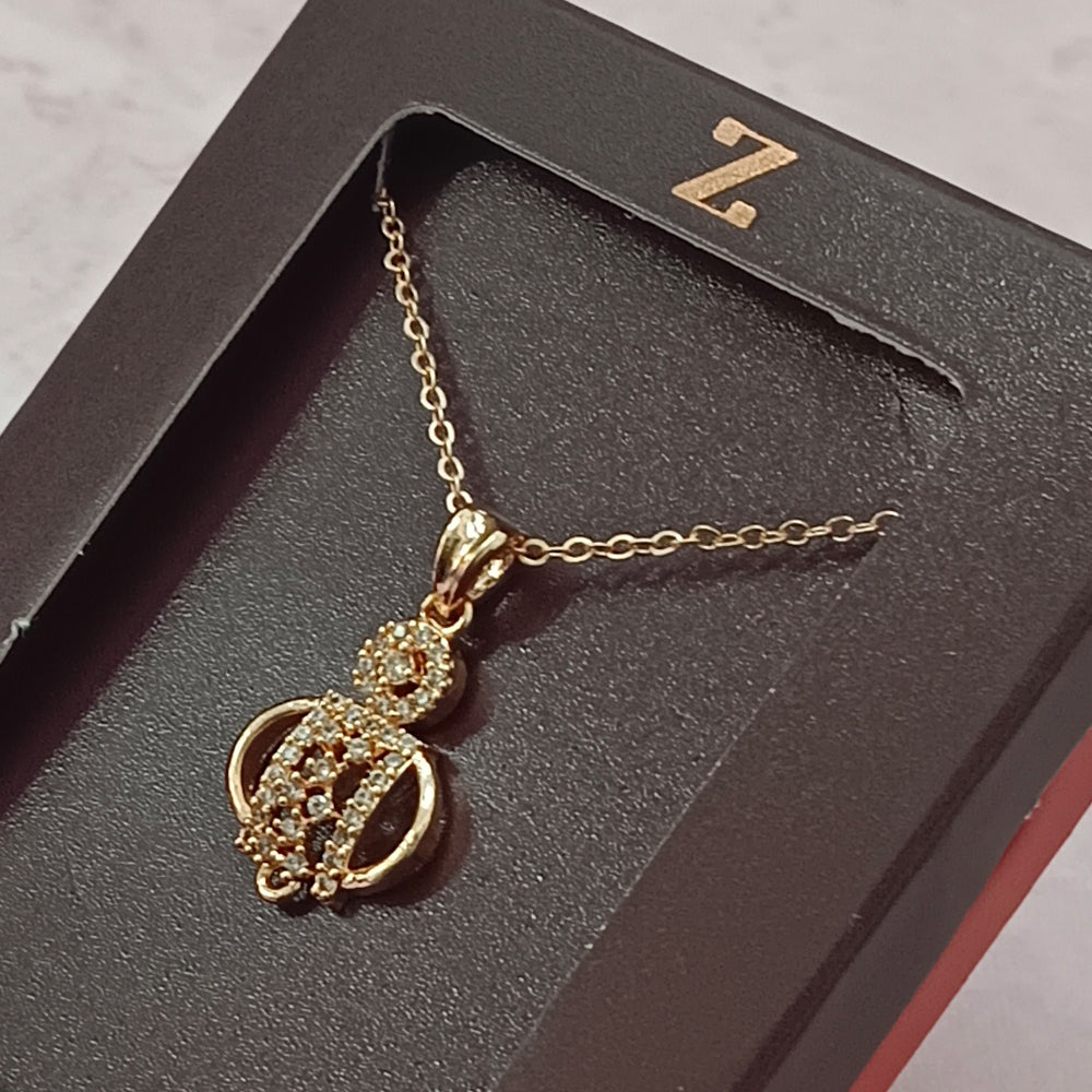 The Z Collection AD Diamond Butterfly Chain Pendants Combo