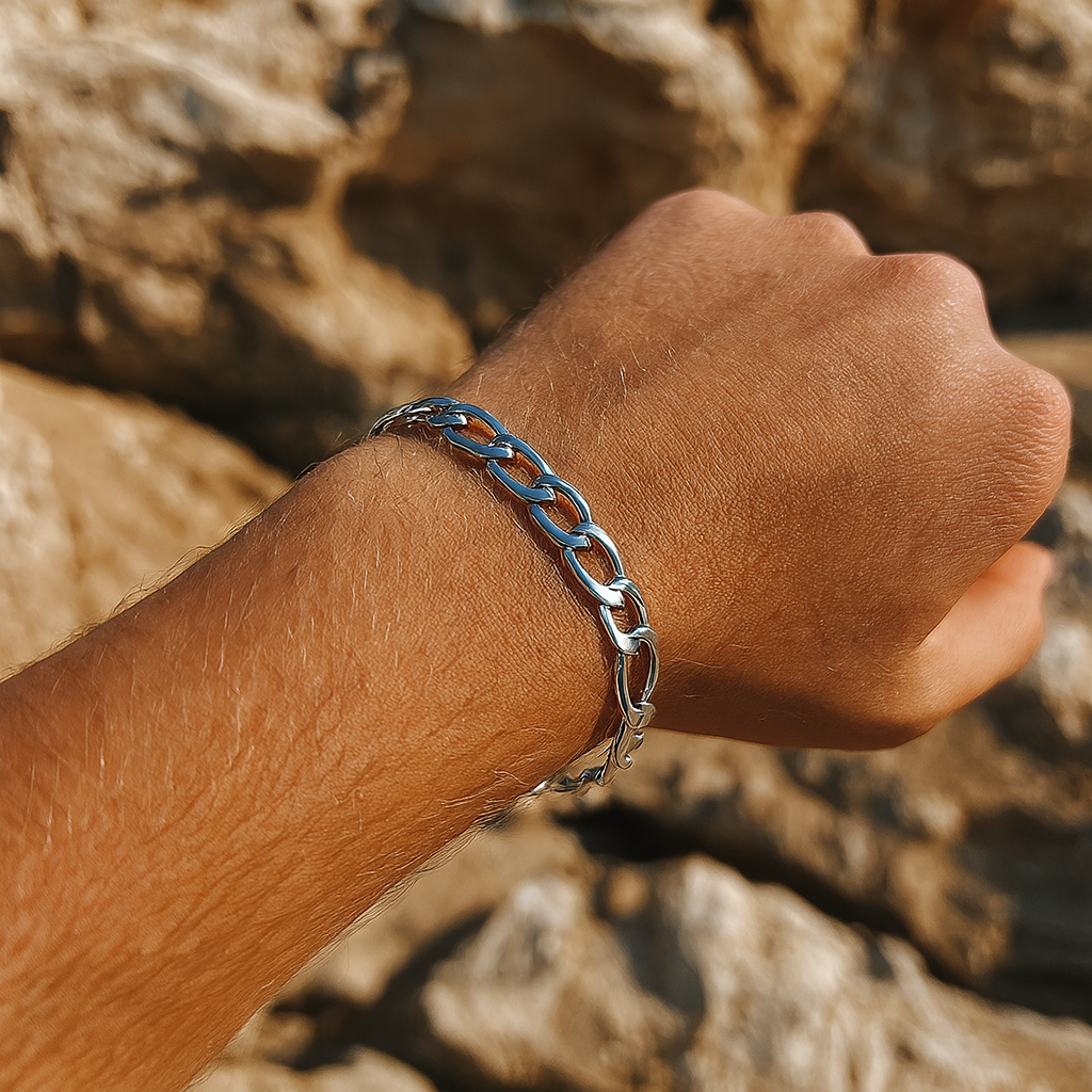 JewelMaze Classic Silver Bracelet For Men
