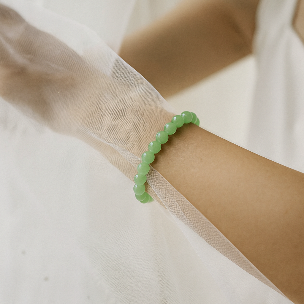 JewelMaze Green Aventurine Beads Bracelet - 1404704