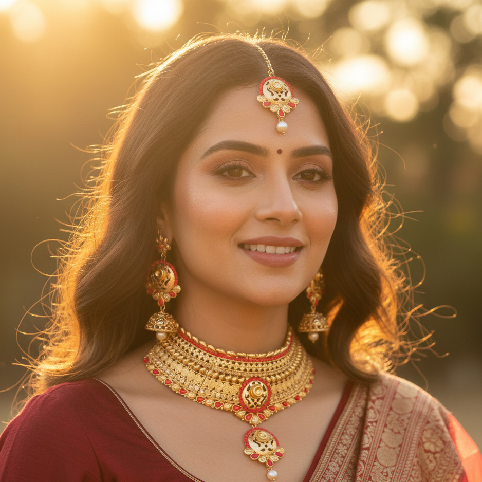 JewelMaze Designer Austrian Stone Choker Necklace Set For Wedding