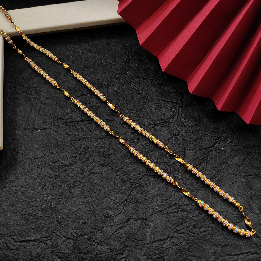 JewelMaze Stone Gold Plated Chain
