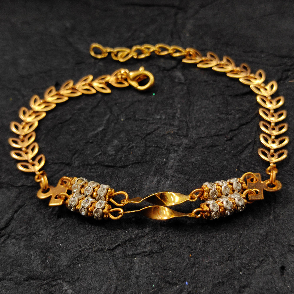JewelMaze Gold Plated Austrian Stone Bracelet