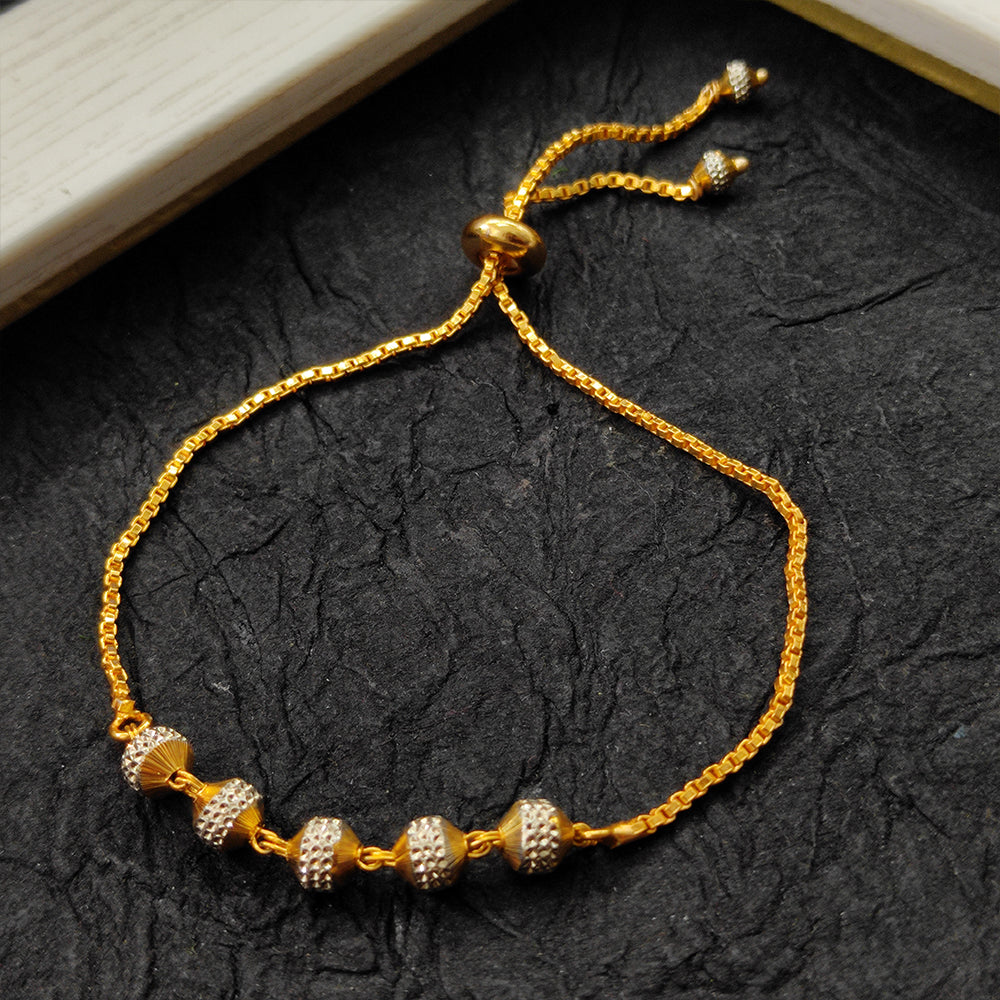 JewelMaze Austrian Stone 2 Tone Plated Bracelet