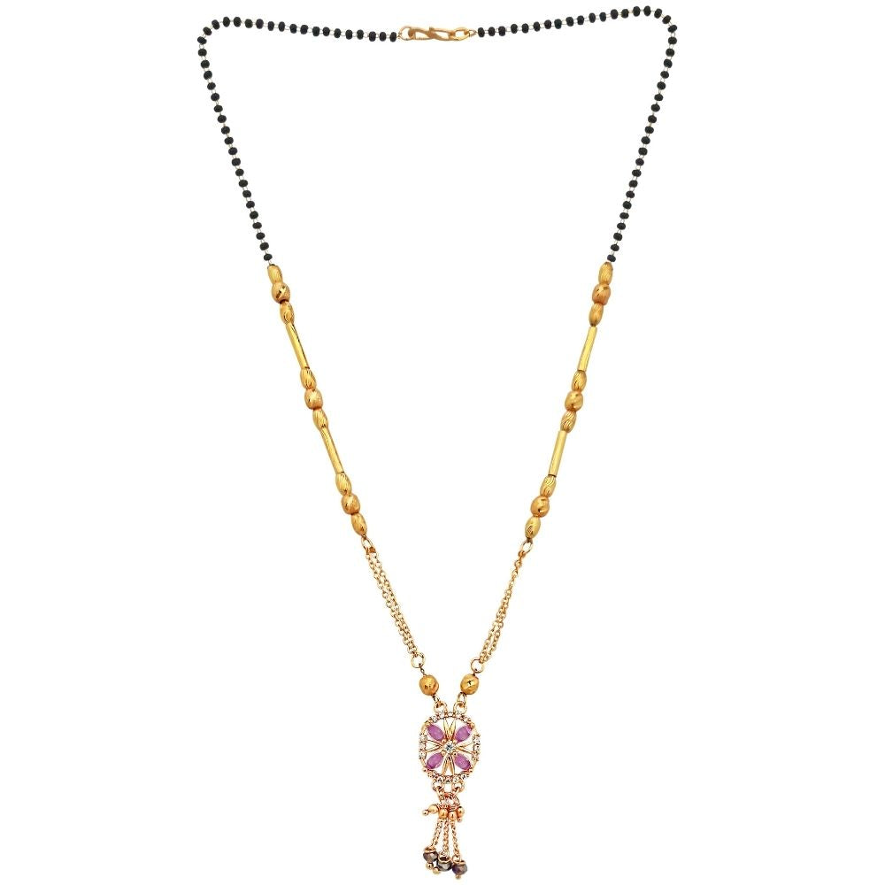 JewelMaze Traditional Austrian Stone Mangalsutra