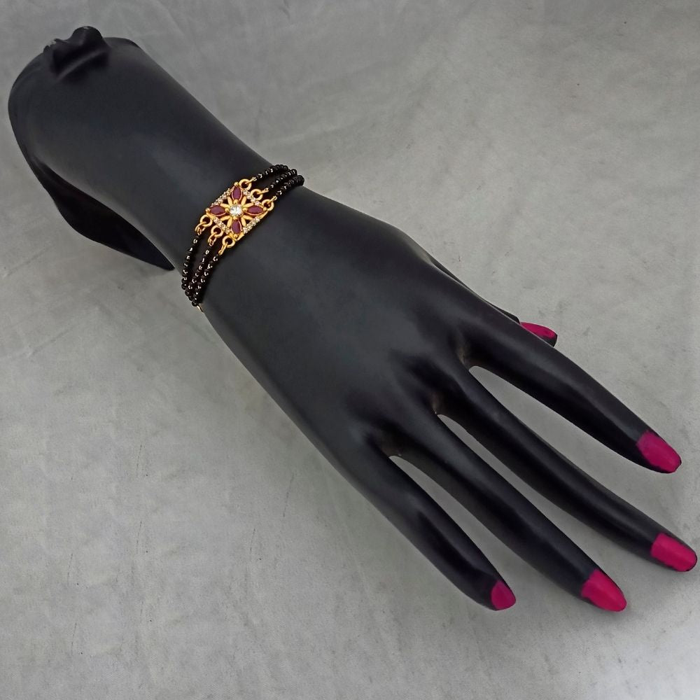 JewelMaze Traditional Austrian Stone Bracelet Mangalsutra