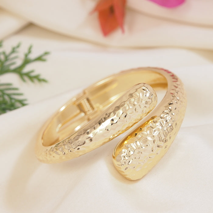 JewelMaze Rough Design Adjustable Cuff Kada