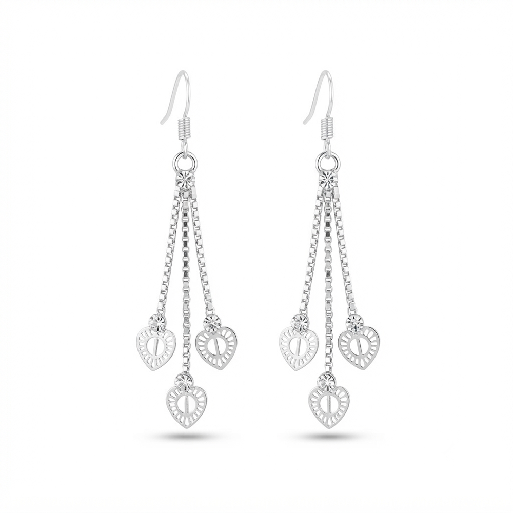 JewelMaze Elegant Crystal Stone Dangler Earrings for Women