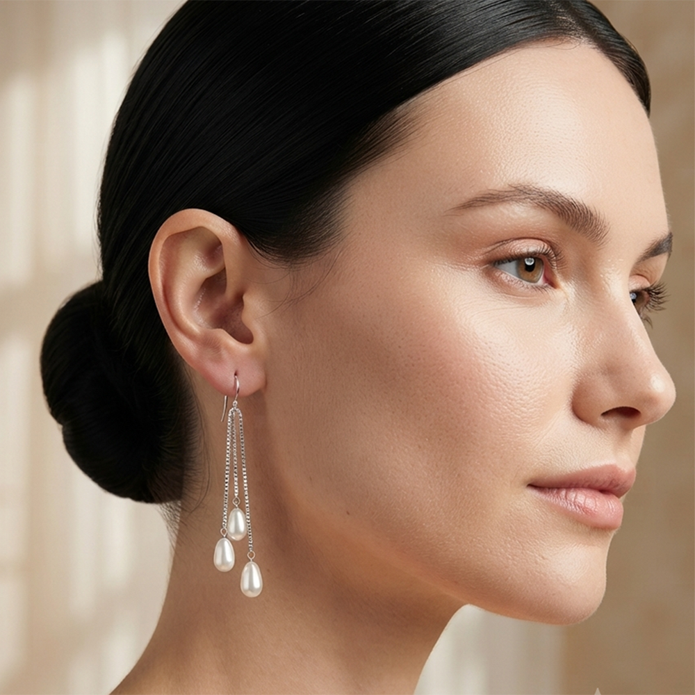 JewelMaze Radiant Crystal Stone Occasion Earrings for Women