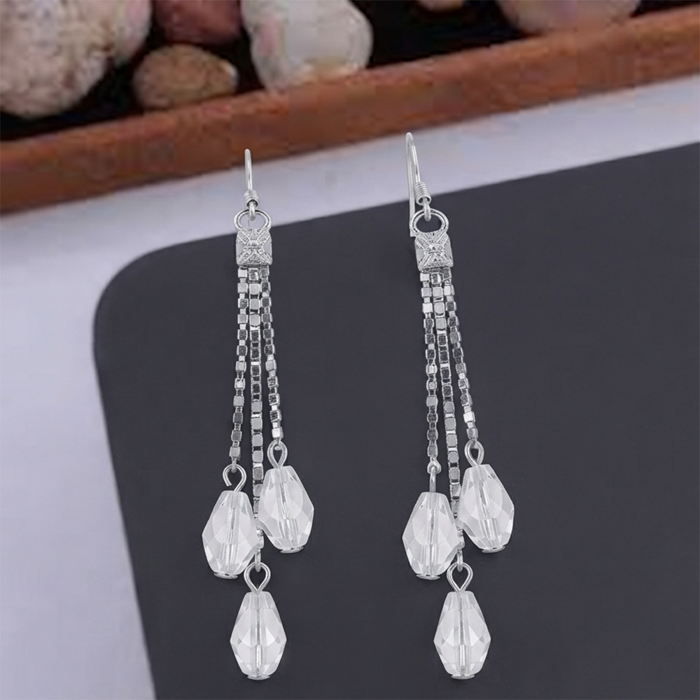 JewelMaze Radiant Crystal Stone Occasion Earrings for Women