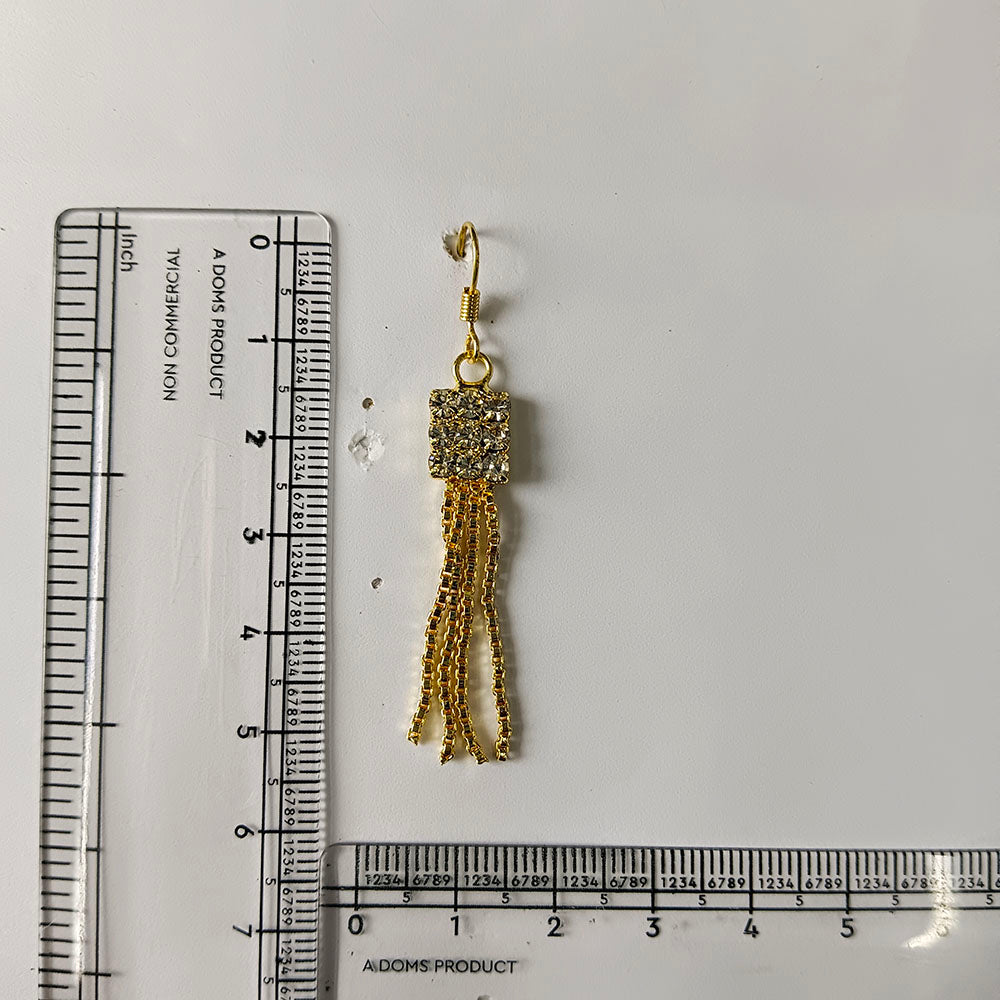 JewelMaze Magnificent Gold Plated Crystal Stone Dangler Earrings for Women