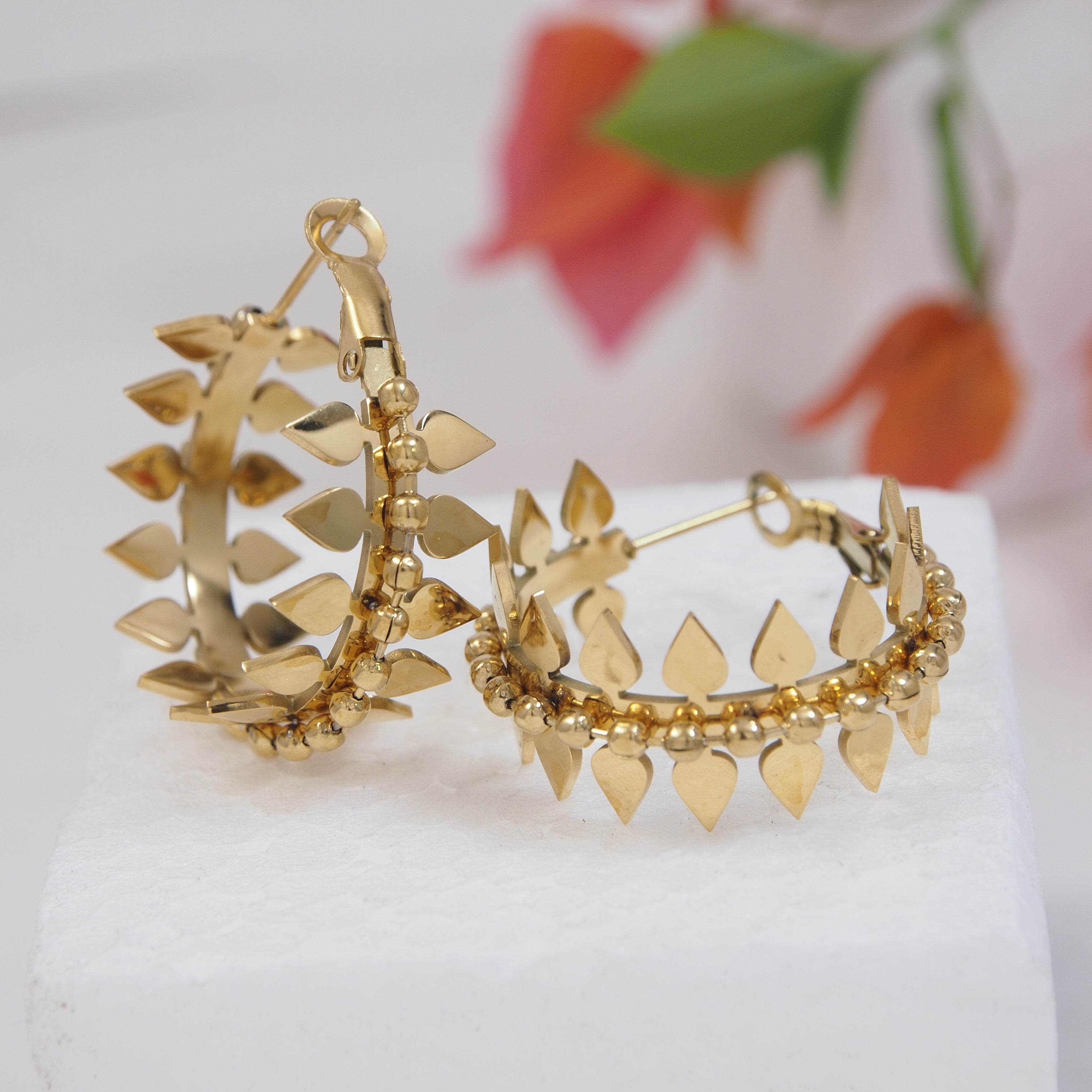 JewelMaze Stainless Steel Hoops Earring