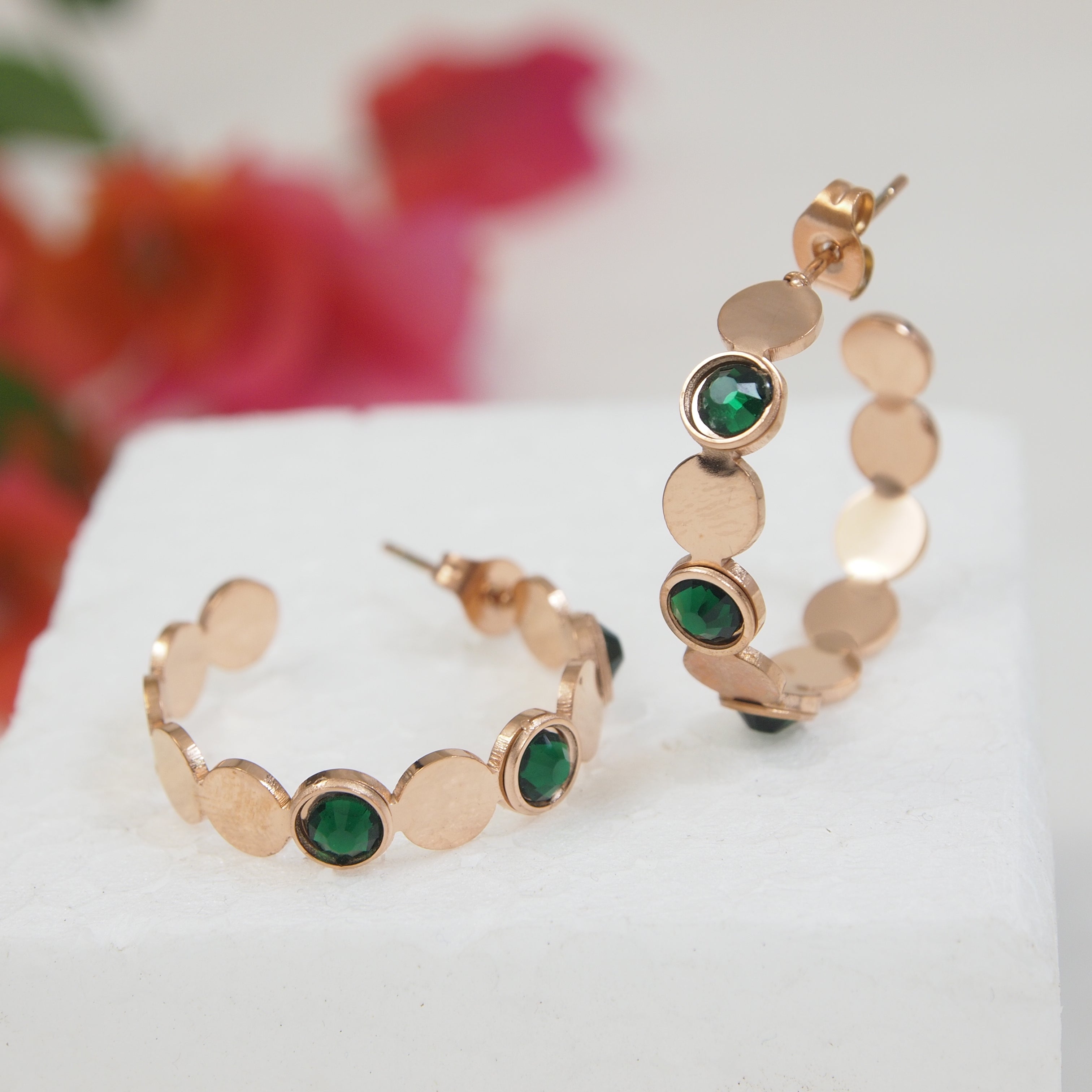 JewelMaze Stainless Steel Hoops Earring