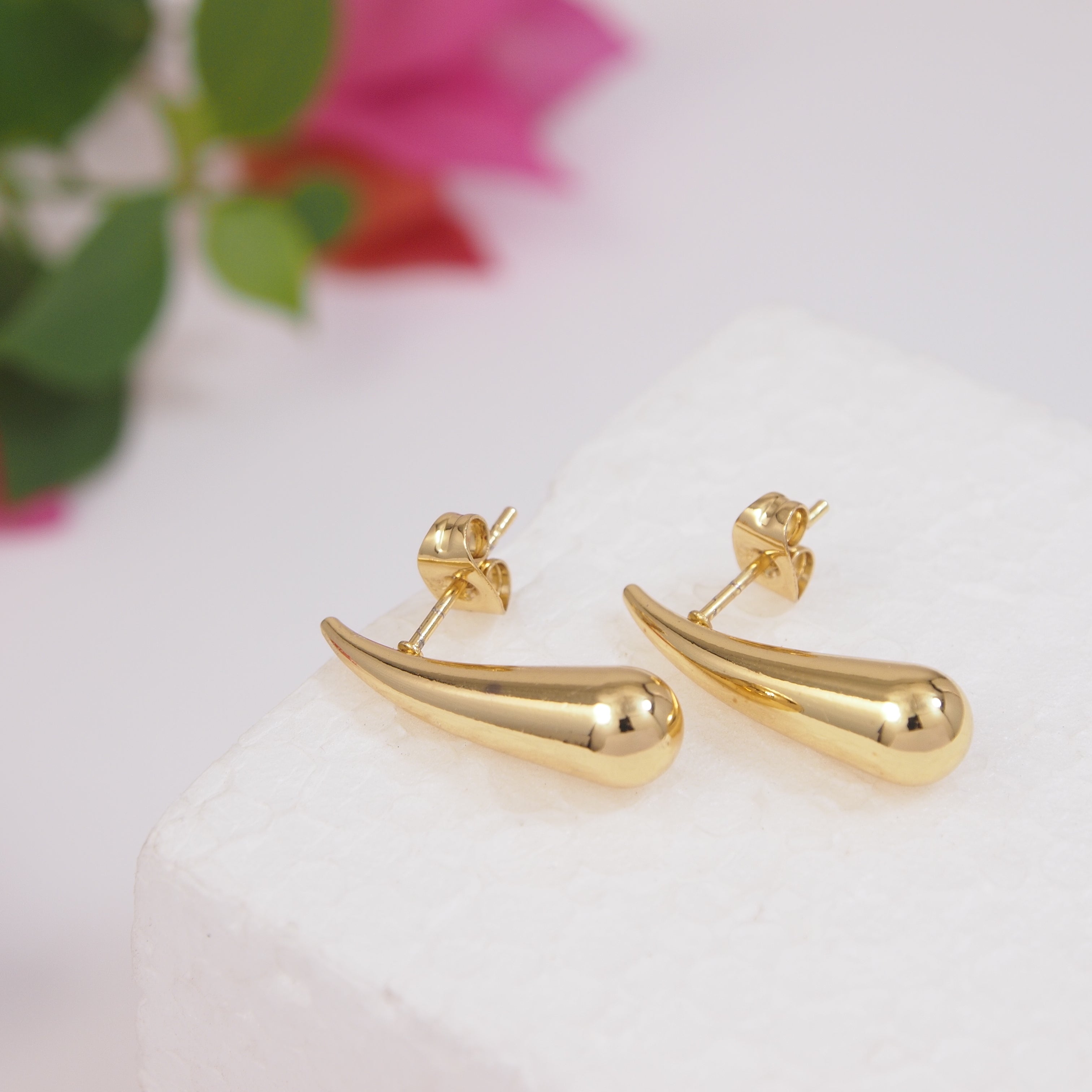 JewelMaze Stainless Steel Tear Drop Earring