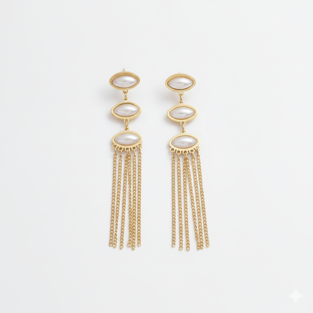 JewelMaze Demi Fine Anti Tarnish Dangler Earrings