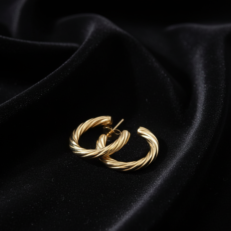 JewelMaze Demi Fine Anti Tarnish Stud Earrings