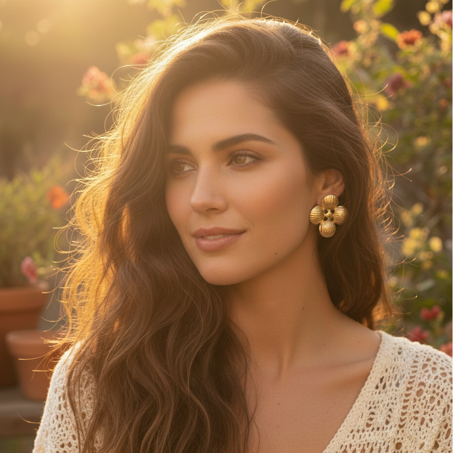 JewelMaze Demi Fine Anti Tarnish Stud Earrings