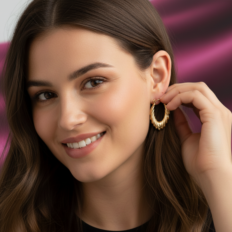 JewelMaze Demi Fine Anti Tarnish Stud Earrings