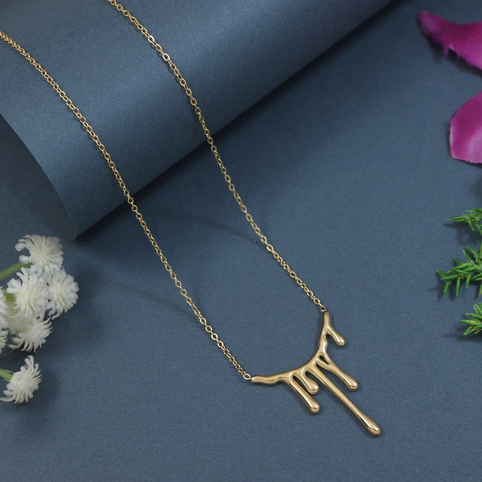 JewelMaze Stainless Steel Spill Pendent Necklace
