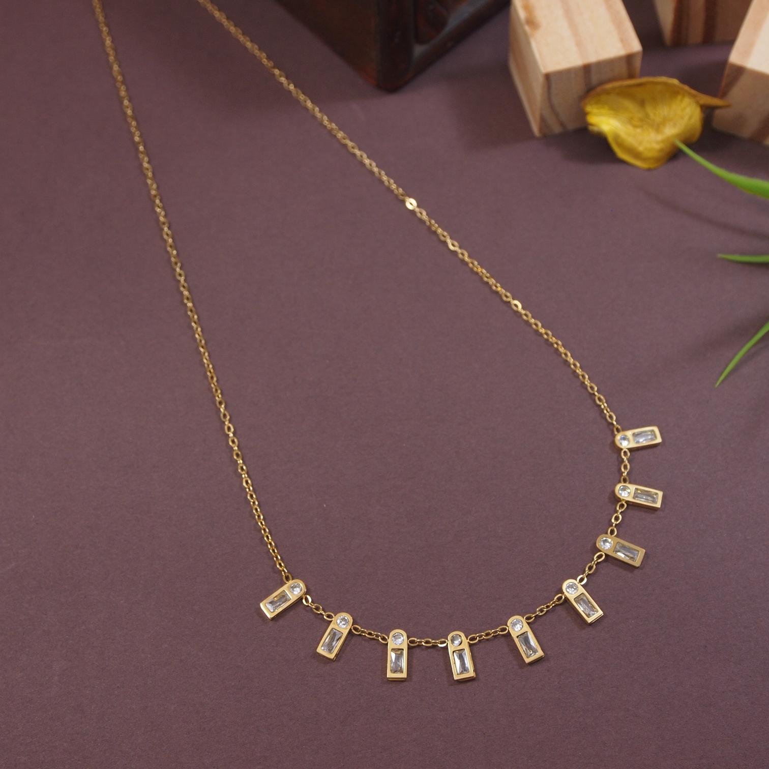 JewelMaze Stainless Steel  Necklace
