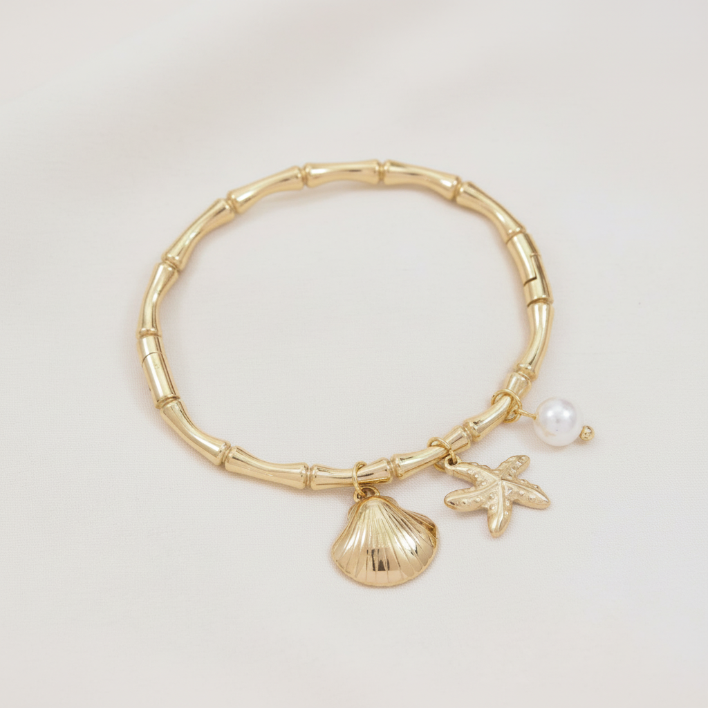 JewelMaze Demi Fine Anti Tarnish Charm Bracelet