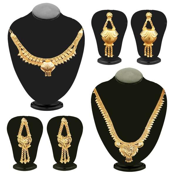 14Fashions Set Of 2 Necklace Combo ( assorted )