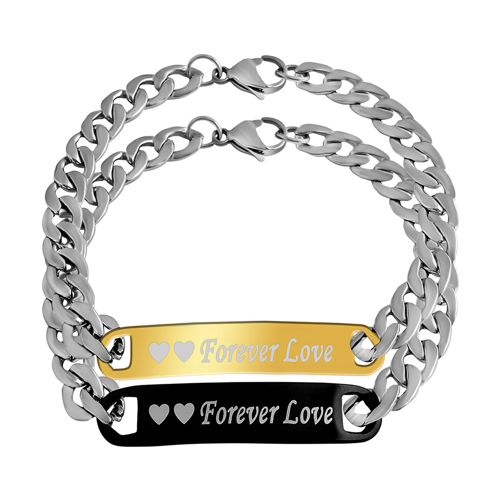 Urbana Rhodium Plated Bracelet Combo Of Never Ending Love