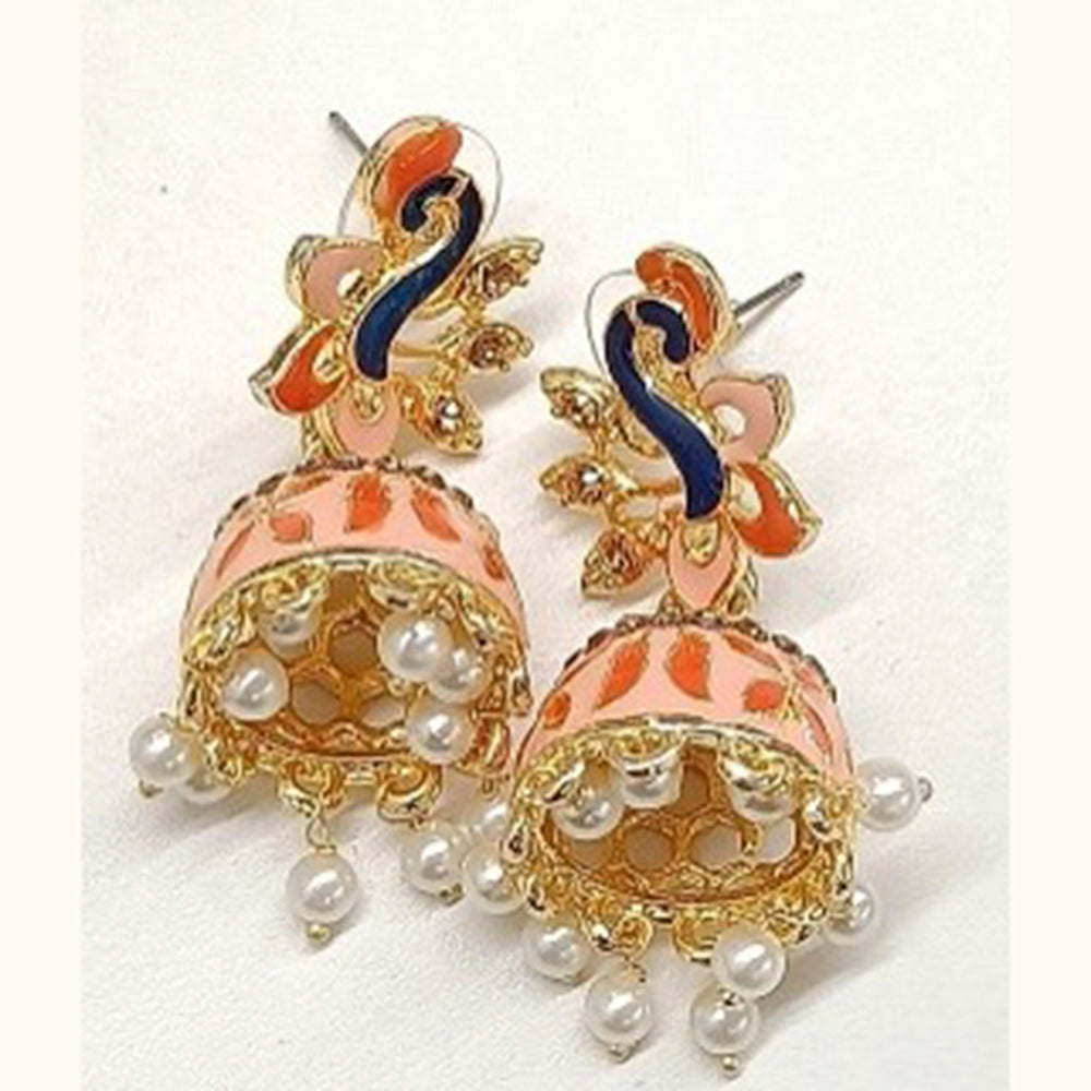 JewelMaze Gold Plated Dangler Earrings-AZO-DC22ER00720190